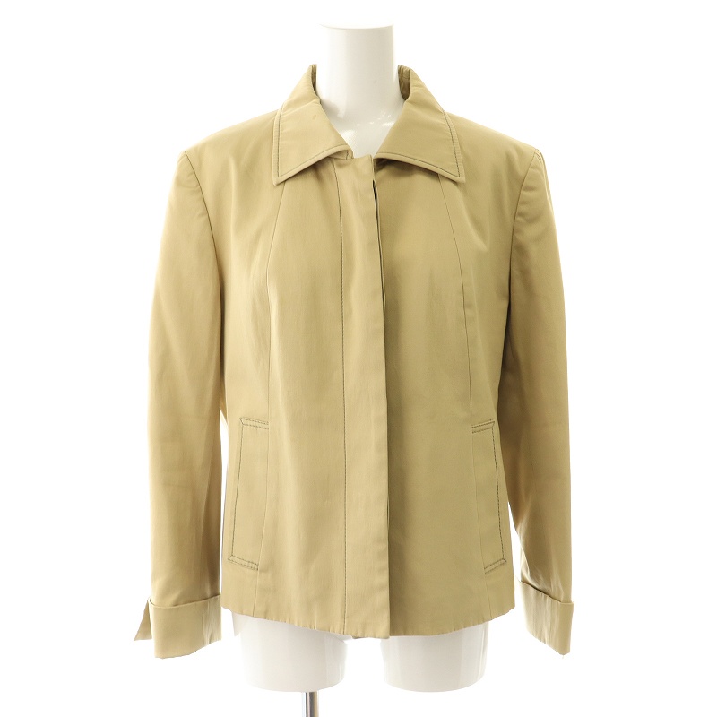 【美品】SOVEREIGN ベージュ コットン シルク混 ジャケット 日本製 ベージュ シルク混ジャケット ジャケット 絹 100% ベージュ 日本製 美