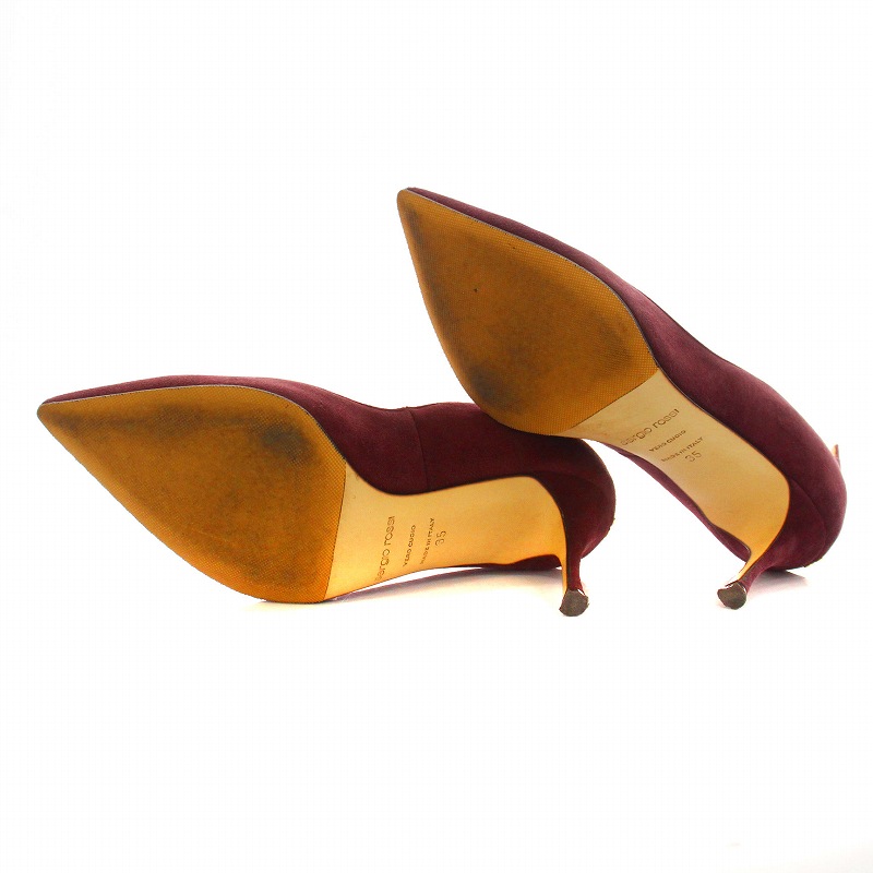 セルジオロッシ Sergio rossi パンプス ポインテッドトゥ スエード  