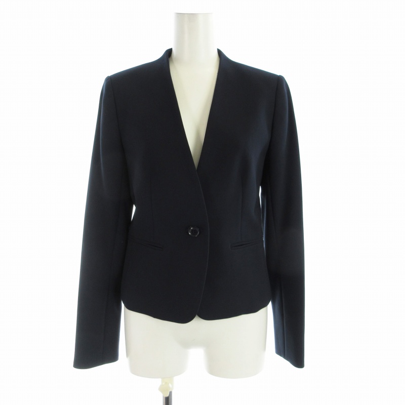 Mプルミエブラック ノーカラーコート 36 M-premier BLACK エムプルミエ