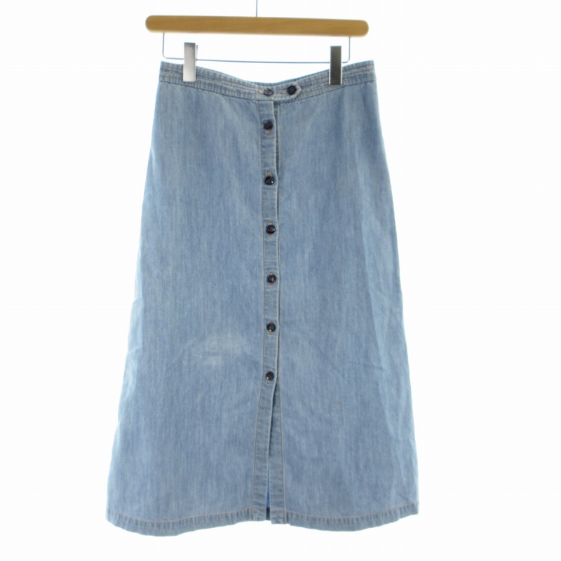 アーペーセー A.P.C. デニムスカート フレア マキシ ロング フロント  