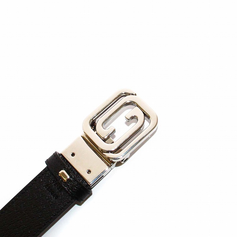 未使用品 グッチ GUCCI GG柄 スクエア インターロッキングG バックル 