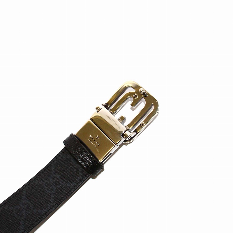 未使用品 グッチ GUCCI GG柄 スクエア インターロッキングG バックル 