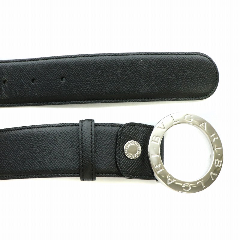 新品未使用 BVLGARI サークルロゴ バックル ベルト ブラック 新品未使用 BVLGARI サークルロゴ バックル ベルト ブラック 美