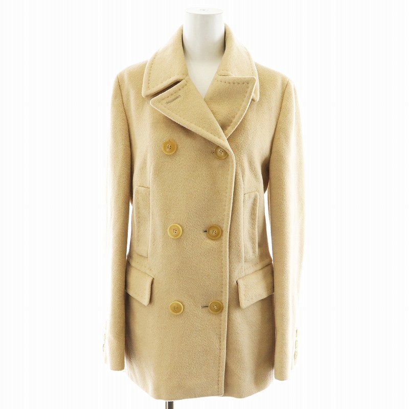 マックスマーラ MAX MARA 白タグ ピーコート Pコート キャメル 