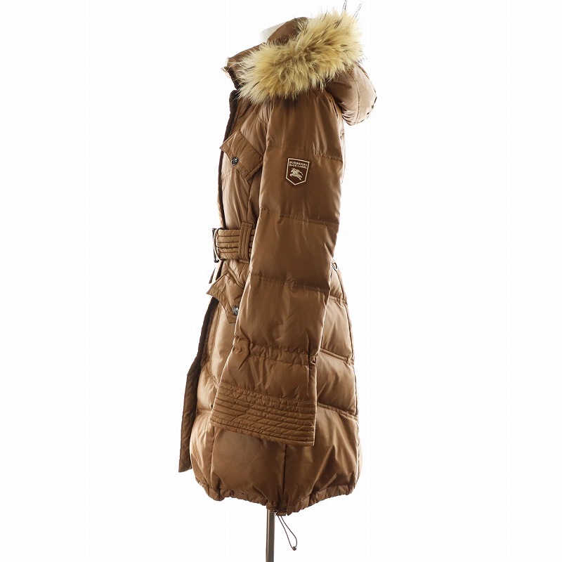 極美品 バーバリーブルーレーベル ロングダウンコート ノバチェック 刻印ボタン 極美品 バーバリーブルーレーベル ロングダウンコート ノバチェック