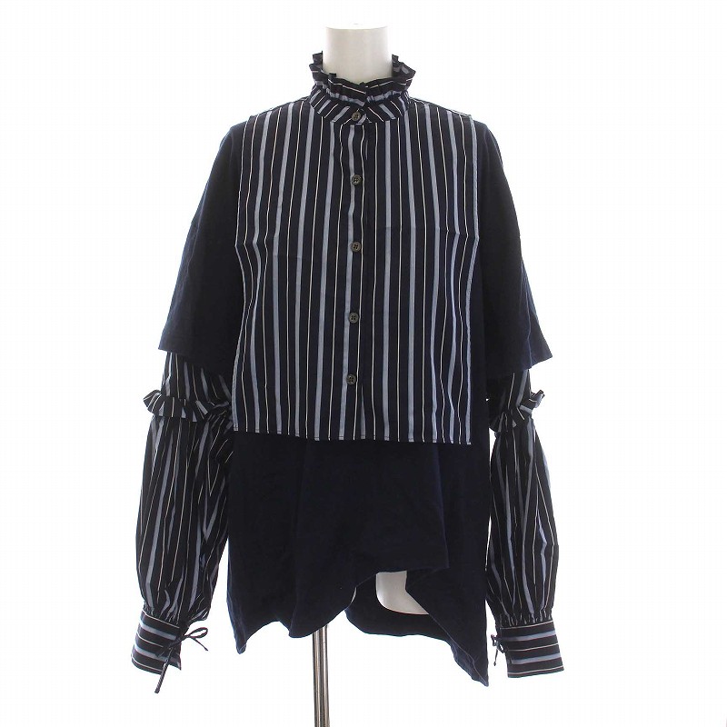 エンフォルド ENFOLD 22SS クラッシック天竺 T SHIRT レイヤードBLOUSE 