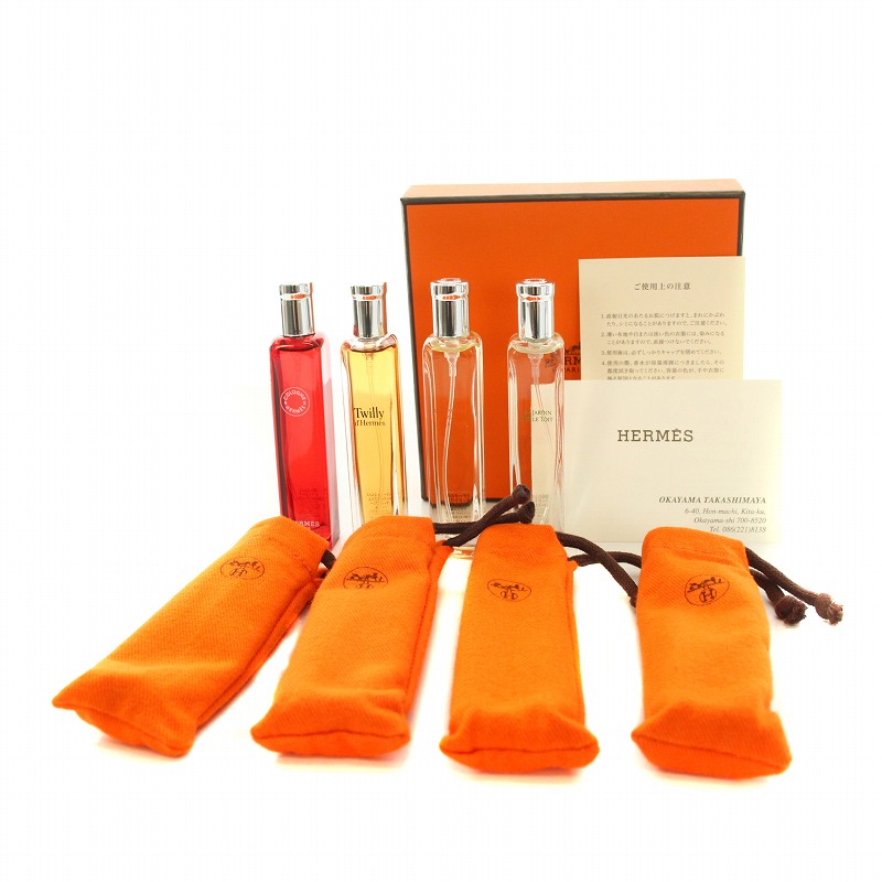 HERMES の香水4本セット HERMES 香水4本セット オレンジボックス付き
