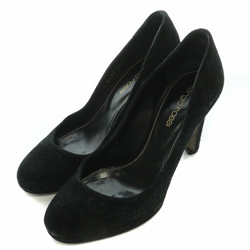 sergio rossi セルジオロッシブラック スエード ハイヒール