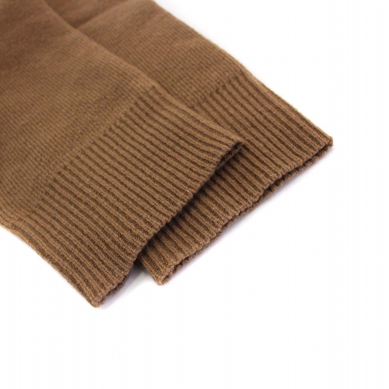 ドゥーズィエムクラス DEUXIEME CLASSE 19AW ミドルゲージニット セーター 長袖 Vネック カシミヤ混 茶 ブラウン 19080500719030 ドゥーズィエムクラス DEUXIEME CLASSE 19AW ミドルゲージニット
