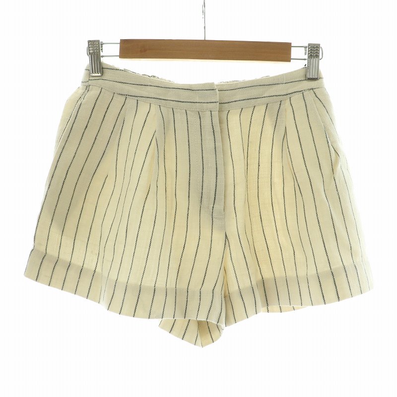 3.1フィリップリム　リネン　麻素材　ストライプショートパンツ　S 美品 3.1 フィリップリム 3.1 phillip lim ショートパンツ ハーフ