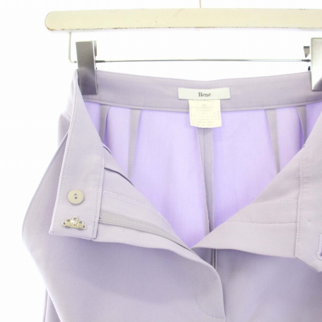 ルネ Rene パンツ スラックス ジップフライ 34 XS 紫 ラベンダー /TK