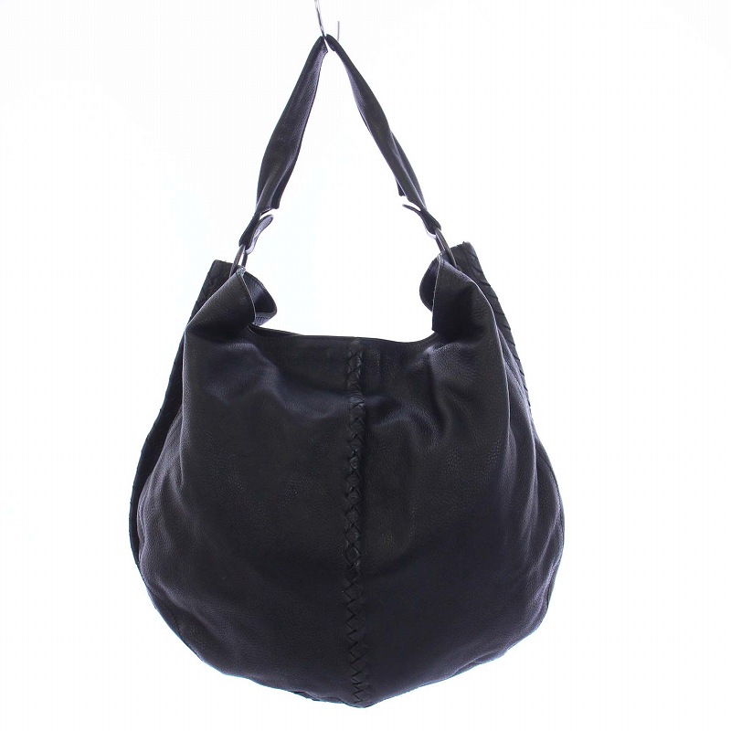ボッテガヴェネタ BOTTEGA VENETA ワンショルダーバッグ レザー 黒