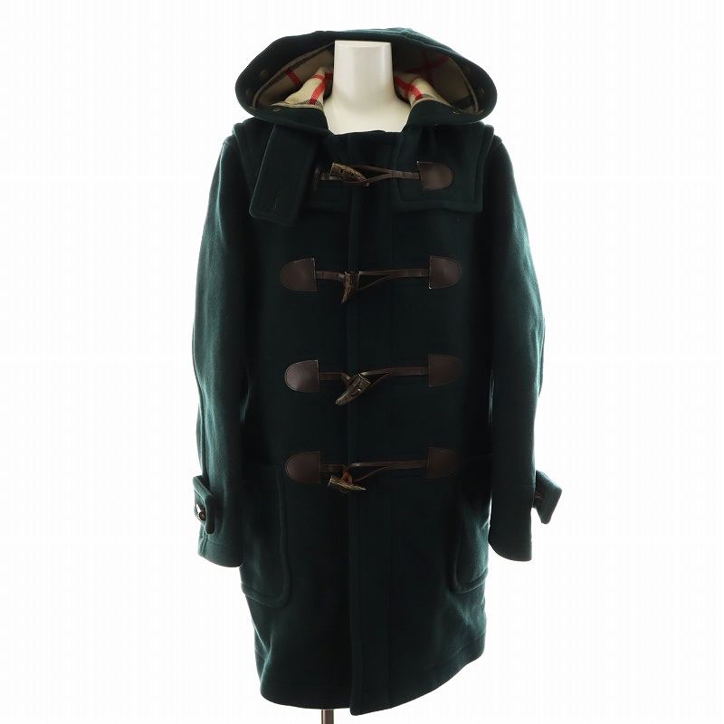 バーバリーロンドン 裏地ノバチェック カシミヤ混 ウール ロング