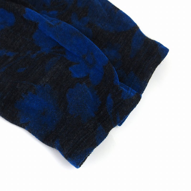 TABASA 青いボートネック長袖チュニック TABASA 青いボートネック長袖