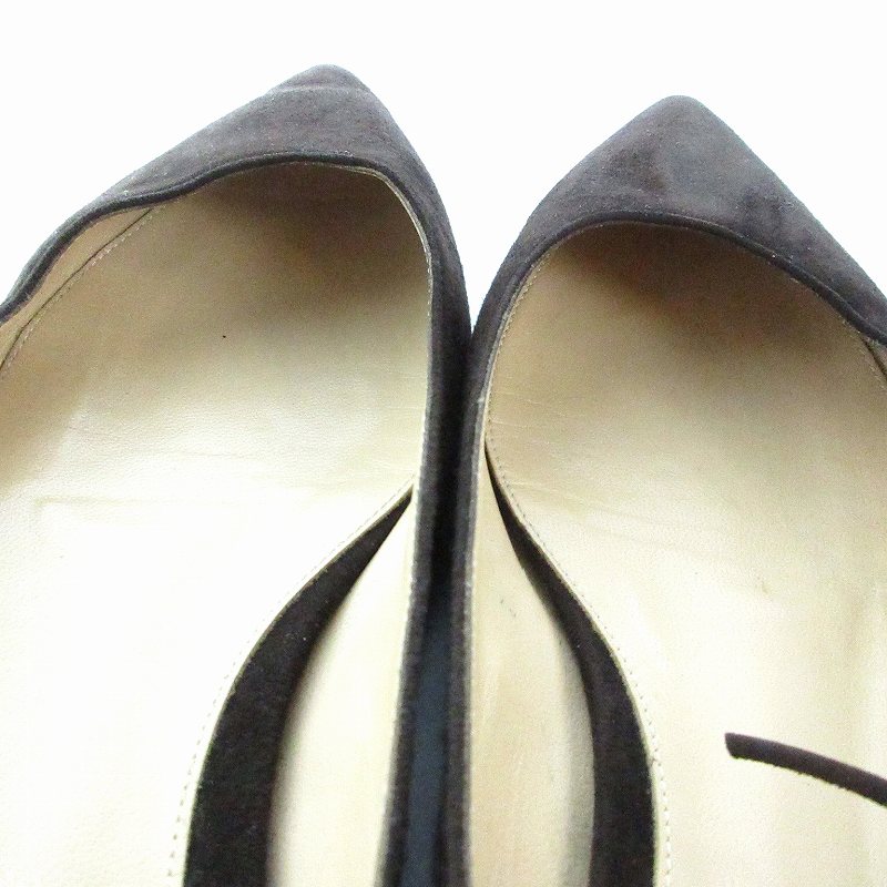 ジャンヴィトロッシ Gianvito Rossi パンプス スエード 編み上げ 