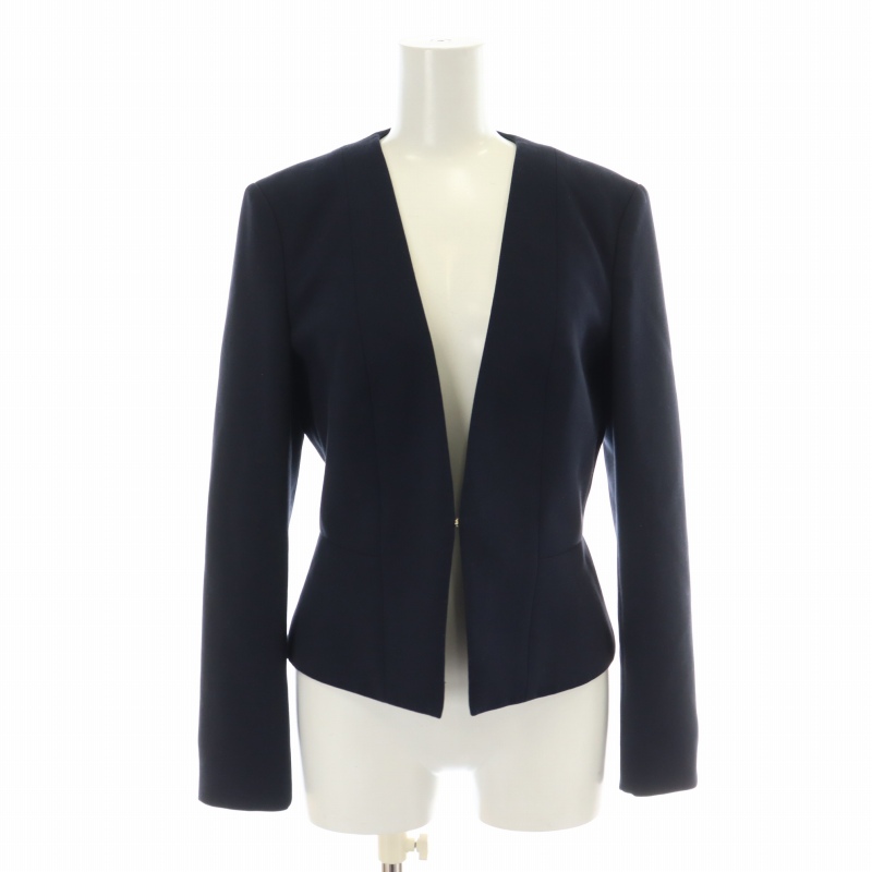 HUGO BOSS ヒューゴボス ジャケット ネイビー ノーカラージャケット ヒューゴボス HUGO BOSS JEMIDA ノーカラージャケット シングル
