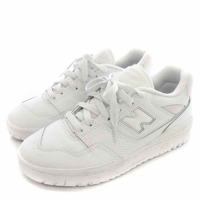 ニューバランス NEW BALANCE BB550WWW スニーカー レザー US6 24cm 白 