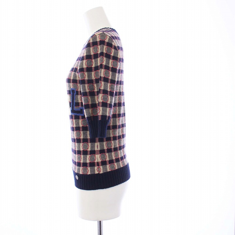 シャネル CHANEL 21年モデル ニット セーター 半袖 クルーネック ロゴ