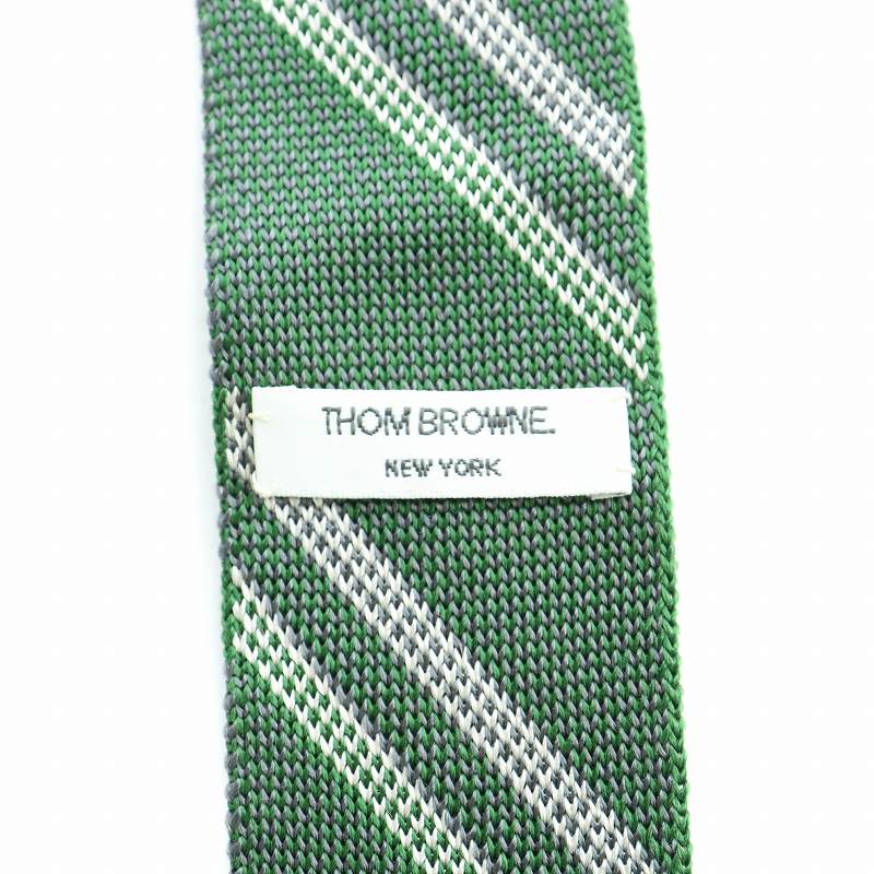 トムブラウン THOM BROWNE レジメンタルニットタイ ネクタイ スクエア