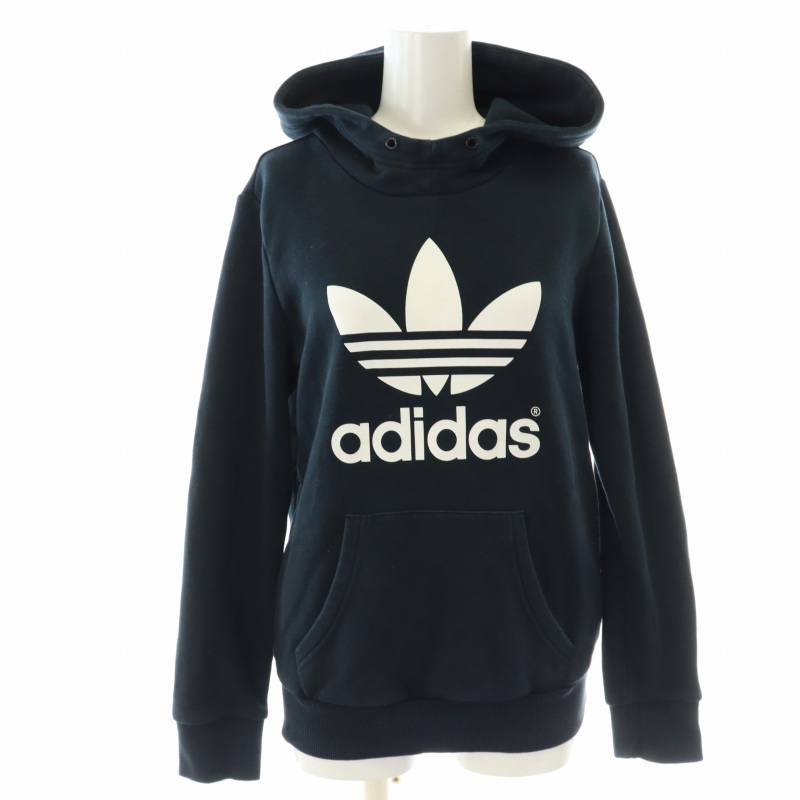 adidas アディダス プルオーバー パーカー ロゴ トレフォイル L-XL adidas アディダス プルオーバー パーカー ロゴ トレフォイル L-XL