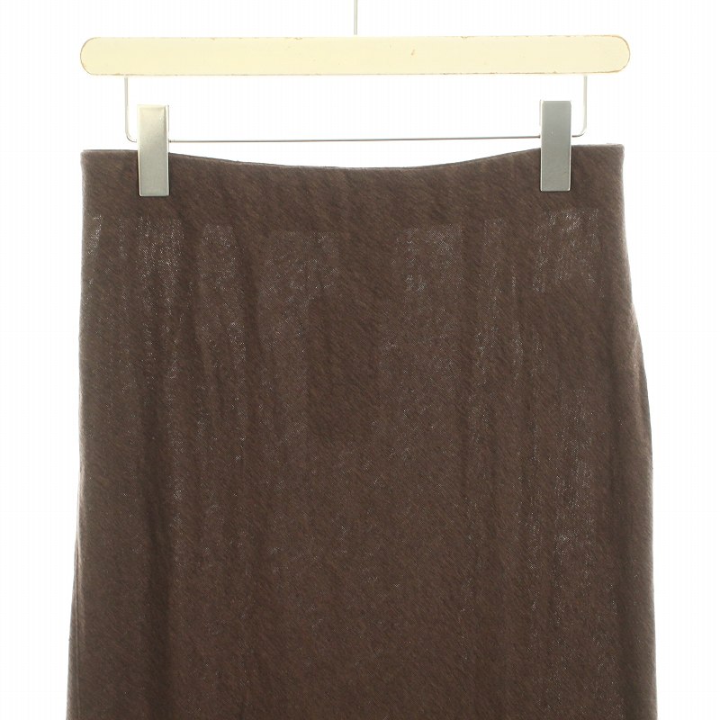 【24ss✨新品】　イエナ　ラスパイユ別注ジャージースカート（38）麻　ブラウン 未使用品 イエナ IENA 24SS ラスパイユ Raspail別注 ジャージー