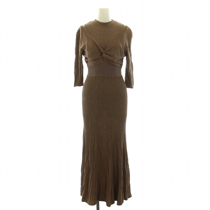 リリーブラウン Lily Brown 22AW レイヤードニットワンピース リリーブラウン Lily Brown 22AW レイヤードニットワンピース