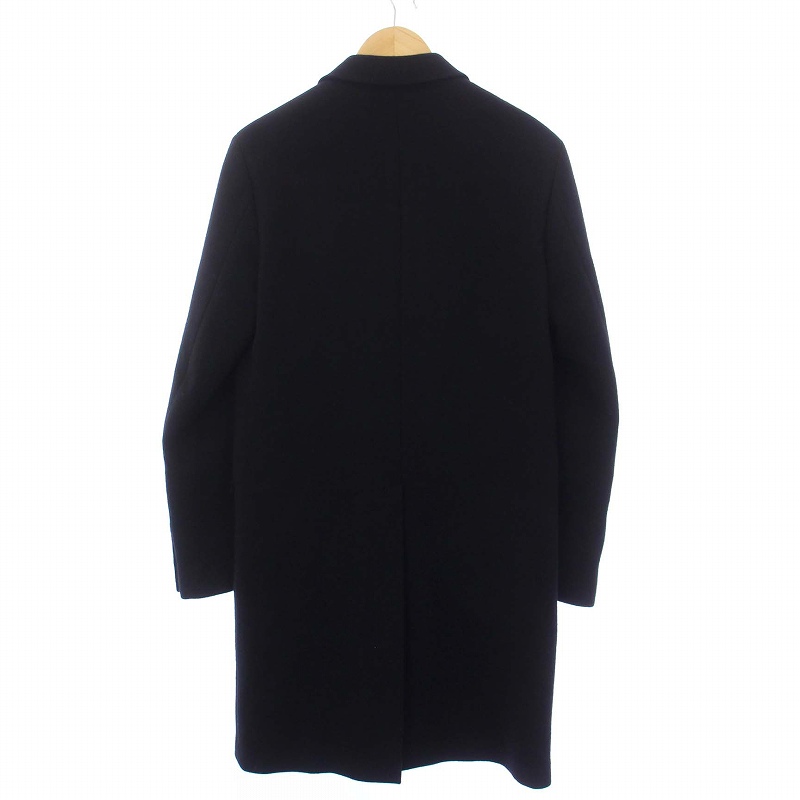 PRADA 黒 ウール チェスターコート プラダ PRADA チェスターコート アウター ロング ウール 44R XS