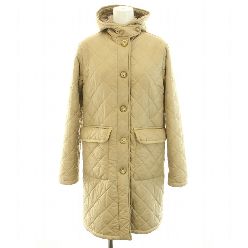 美品　マッキントッシュ キルティングフーデッドコート ボアコート ベージュ 38 MACKINTOSH/マッキントッシュ】別注 NEW GRANGE ボアキルティング