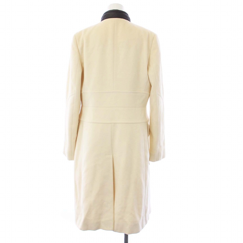 グッチ ロングコート アウター カシミヤ ハイネック アイボリー レディース