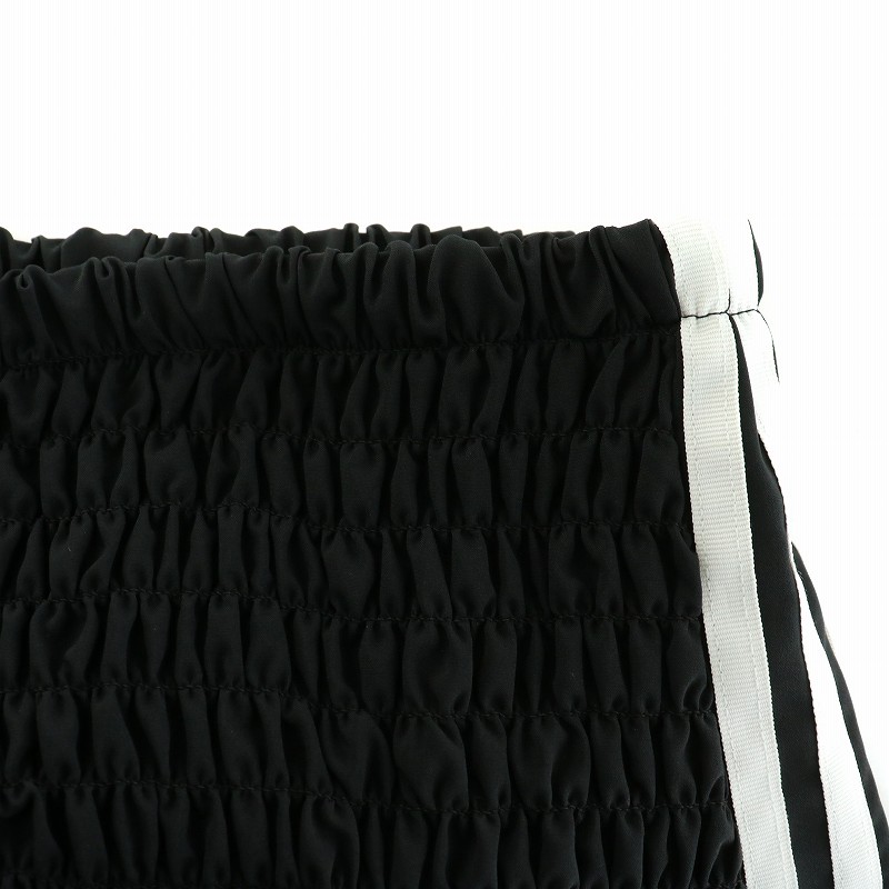 ♥️新品⭐adidas ★パンチング フリルスカート モックシャツ セット 黒白 アディダスオリジナルス adidas originals Smocked Skirt