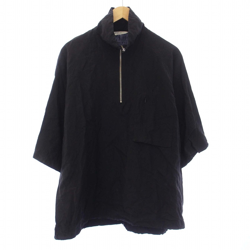 arts & science ブラックリネンシャツ arts & science ブラックリネンシャツ