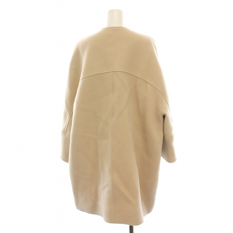 yori ウールノーカラーコート アイボリー