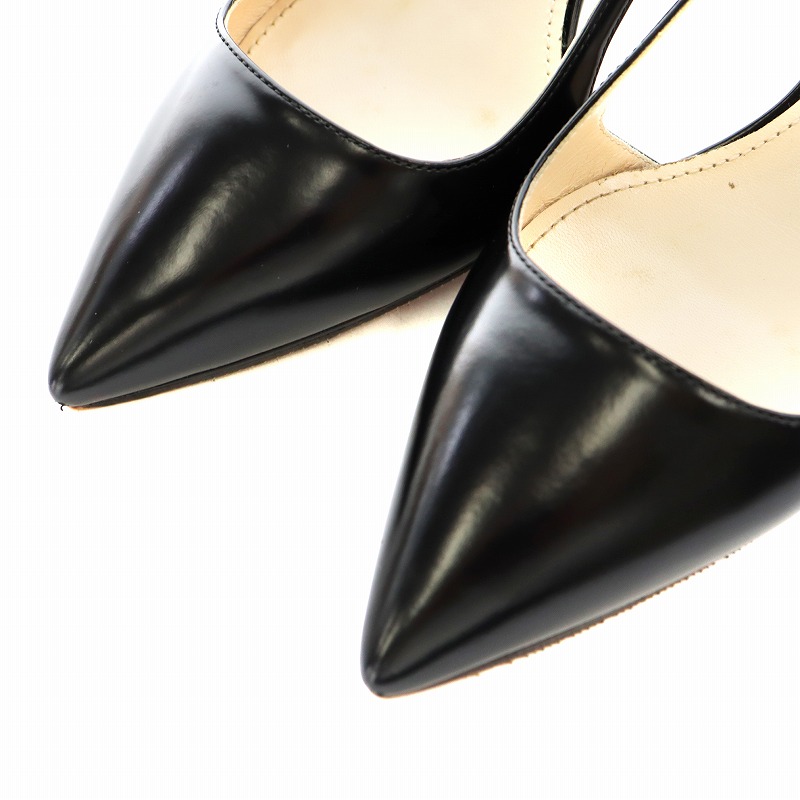 プラダ PRADA パンプス ポインテッドトゥ サイドカット ヒール レザー