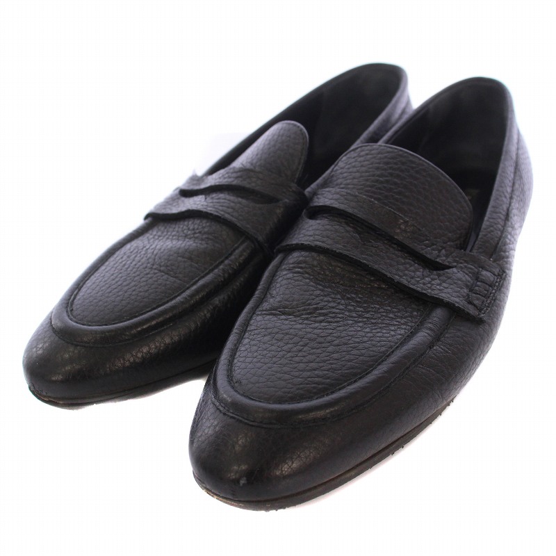 ブレンタ BRENTA ローファー シューズ レザー 37 24cm 黒 ブラック /BM  