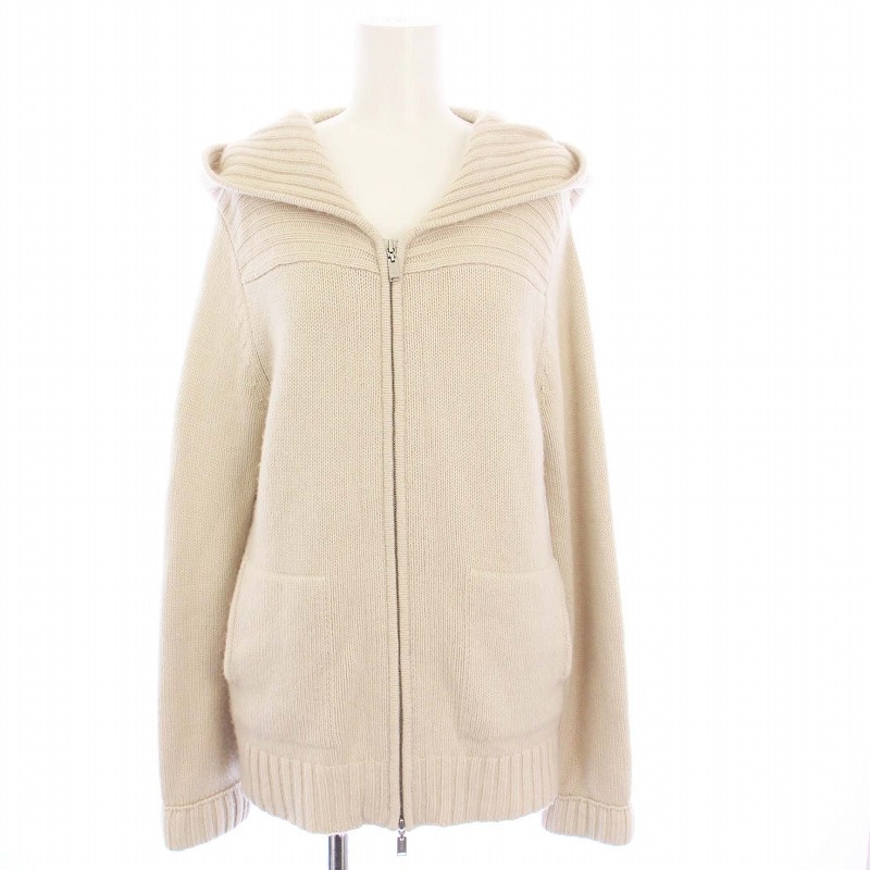 福袋 売れ残り FOXEY フォクシージップパーカーベージュ38 トップス