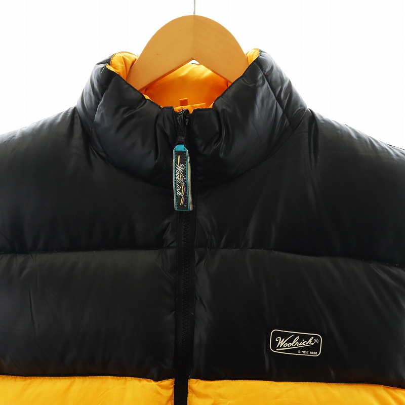ウールリッチ WOOLRICH ダウンベスト アウター L 黄 イエロー 黒