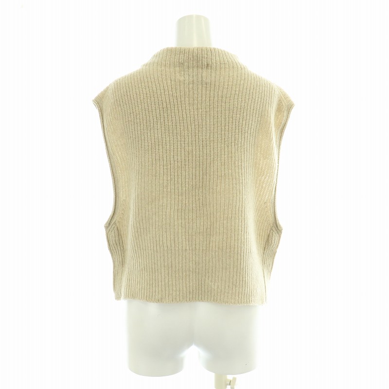 unfil アンフィル コットン＆カシミア リンクス パターンニット ベスト