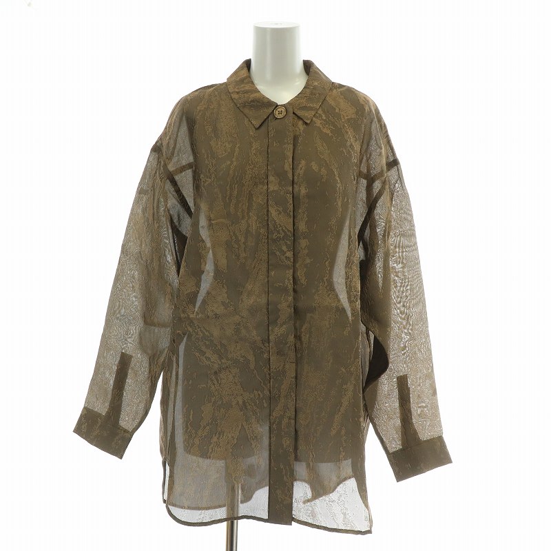 アメリヴィンテージ Ameri VINTAGE 23SS EMBOSS PATTERN SHEER SHIRT 