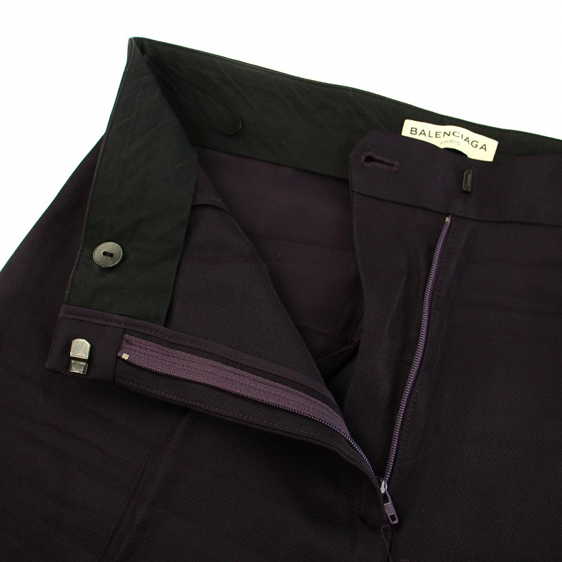 バレンシアガ BALENCIAGA 2014年製 パンツ スラックス 絹 シルク混 36