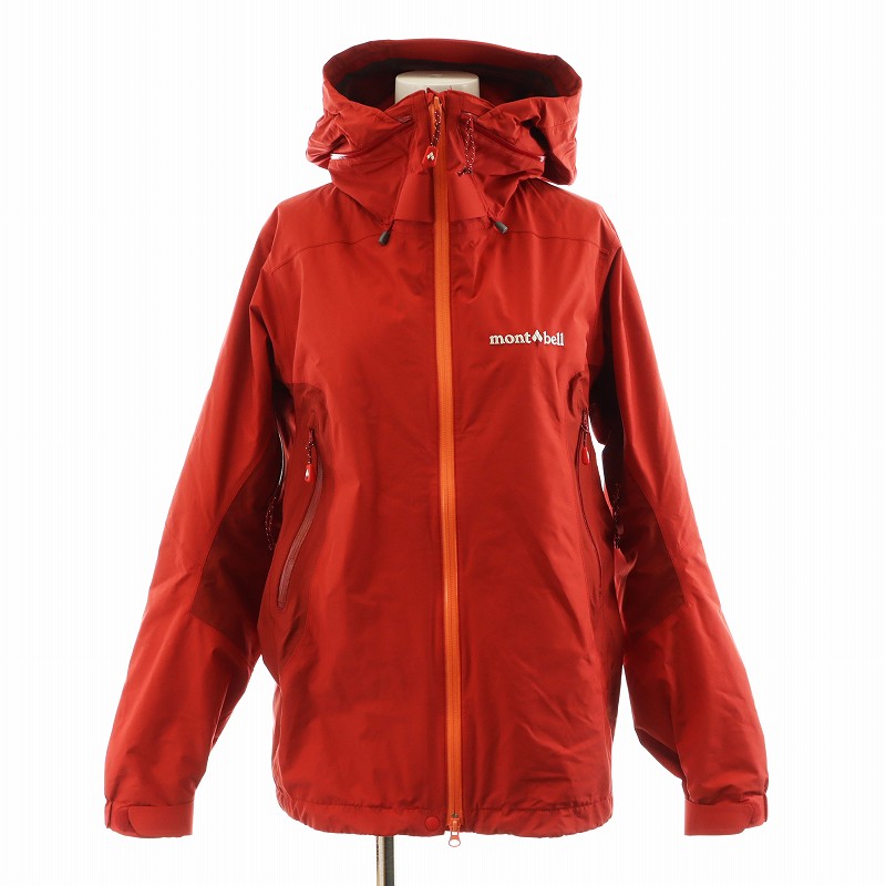 モンベル Montbell ドロワッドパーカ マウンテンパーカー ロゴ L 赤