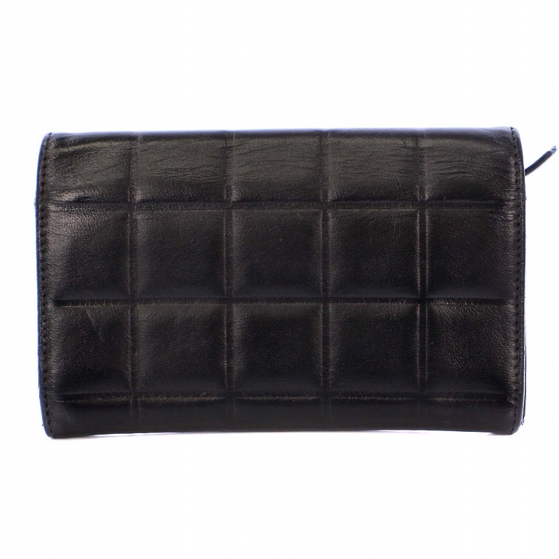 シャネル CHANEL チョコバー 小銭入れ コインケース レザー ブラック 7 
