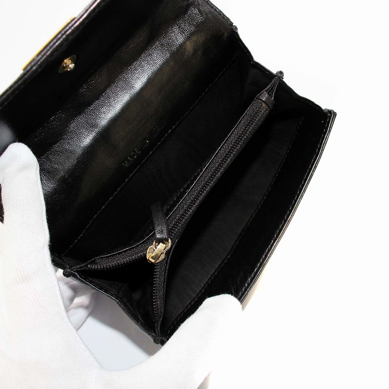 シャネル CHANEL チョコバー 小銭入れ コインケース レザー ブラック 7