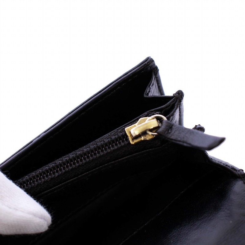 シャネル CHANEL チョコバー 小銭入れ コインケース レザー ブラック 7