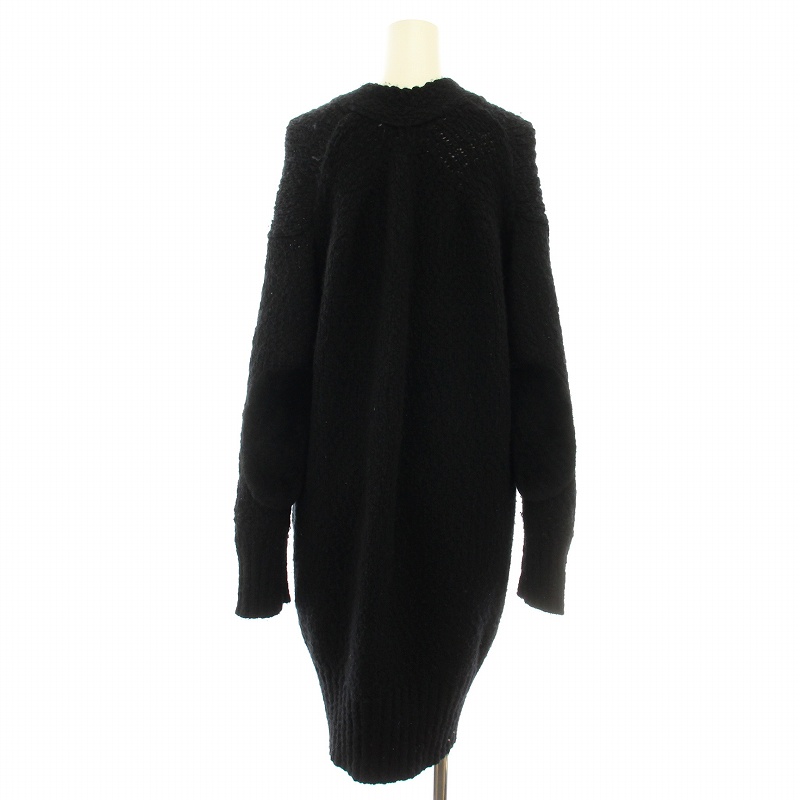 Drawer｜ドゥロワー ムートンパッチロングカーディガン ドゥロワー