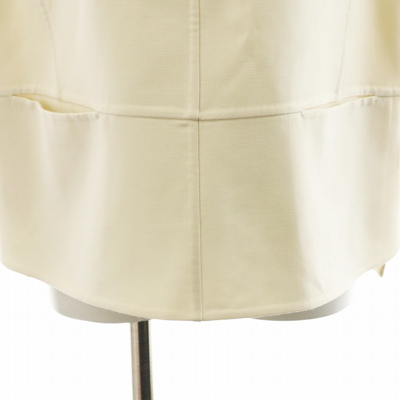 ドゥロワー ウールケヌキジレ ベスト プルオーバー 36 白