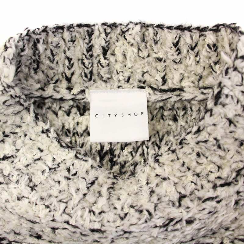 シティショップ CITY SHOP 24AW GOMASIO ニット セーター 長袖 モックネック ボックスシルエット グレー 24080042302030 レディース シティショップ CITY SHOP 24AW GOMASIO ニット セーター 長袖