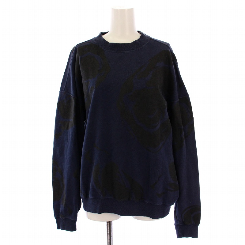 イッセイミヤケ ISSEY MIYAKE スウェット トレーナー 長袖 F 紺 