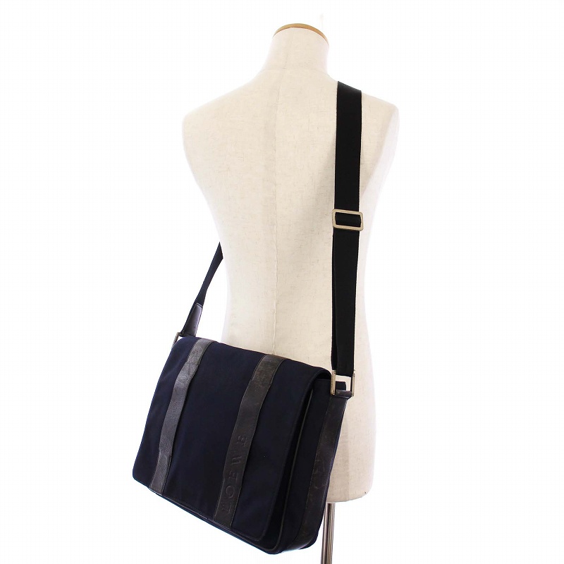 ロエベ LOEWE メッセンジャーバッグ ショルダーバッグ ネイビー