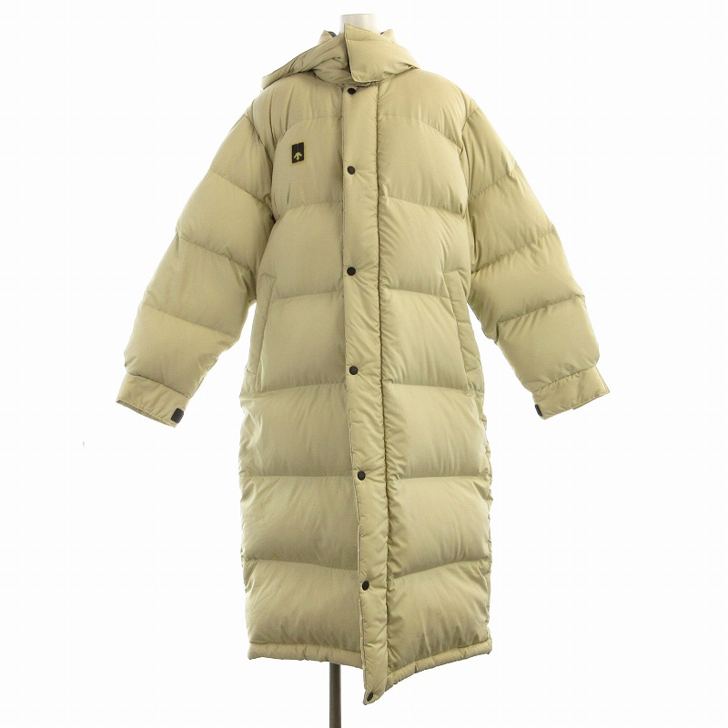 デサント DESCENTE ダウンコート ロング ナイロン L ベージュ デサント DESCENTE ダウンコート ロング ナイロン L ベージュ