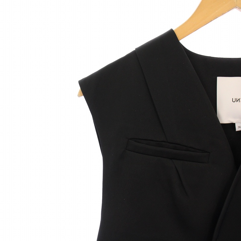 アンスリード UN3D. 23SS SATIN VEST サテンベスト Vネック 前開き 36